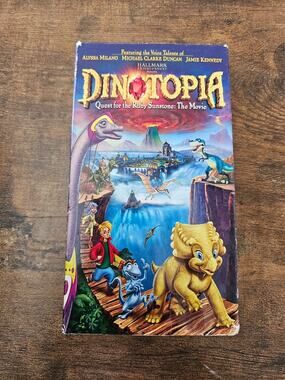 VHS tape of the 2005 animated film Dinotopia: Quest for the Ruby Sunstone